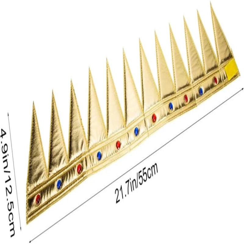 AltınRenkEvaYumuşakKralKraliyetTacıYetişkinÇocukUyumlu55cm