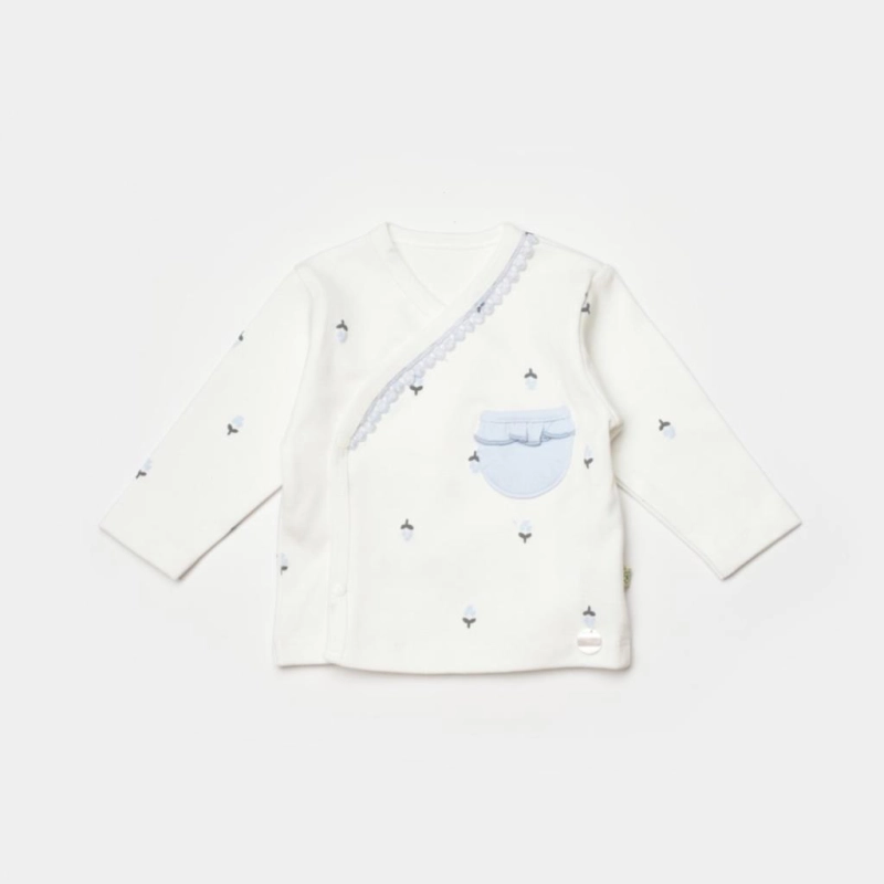Bibaby Biorganic Love Floral 3 Parça Zıbın Seti 73346 Ekru Lila