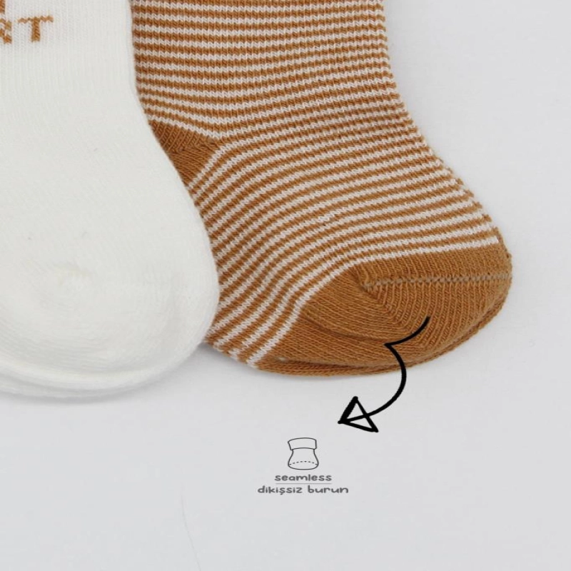 Bistyle 3'Lü Penye Soket Çorap BS10110 Hardal