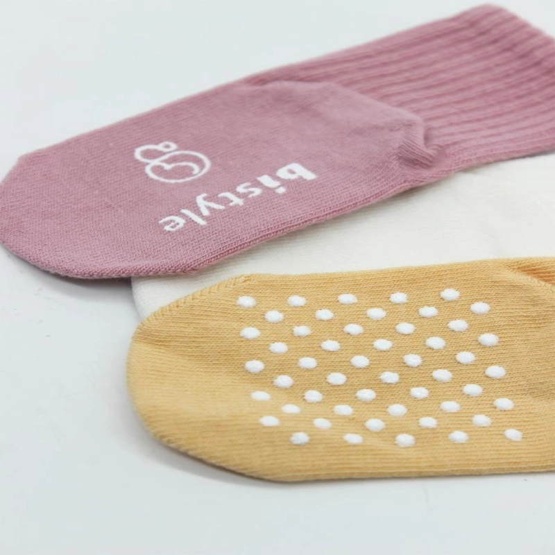 Bistyle Basic Kaymaz Penye Soket Çorap 3'Lü BS10107 Pudra Ekru Somon