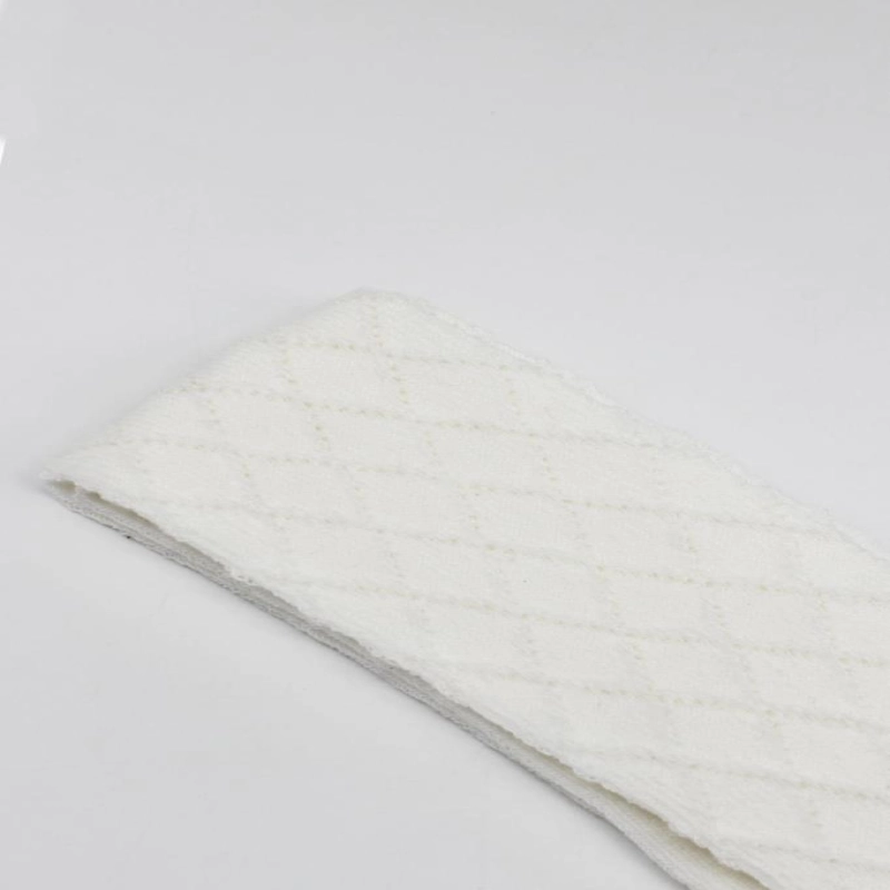 Bistyle Tekli Ekose Kabartma Penye Külotlu Çorap BS50105 Ekru