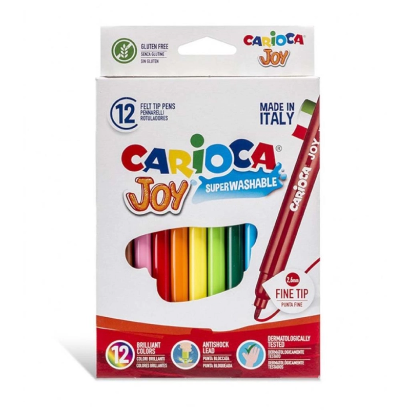 Carioca Joy Süper Yıkanabilir Keçeli Boya Kalemi 12'Li
