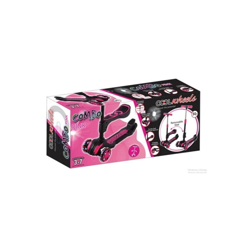 Cool Wheels Combo Oturaklı Scooter Pembe