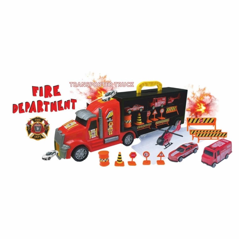 ERN-875 Heroes Toys Çantalı İtfaiye Taşıyıcı Tır Seti - Eren Oyuncak