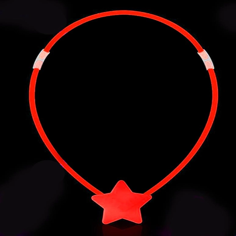   Glow Stick Yıldız Kolye - Glow Kolye - Glow Stick Partisi Yıldız Kolye 6 Adet