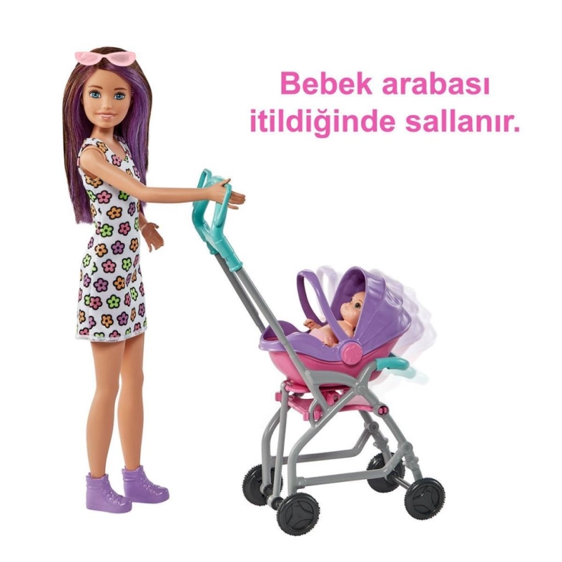 GXT34 Mor Saçlı Skipper Bebek Bakıcısı  ve Oyun Seti