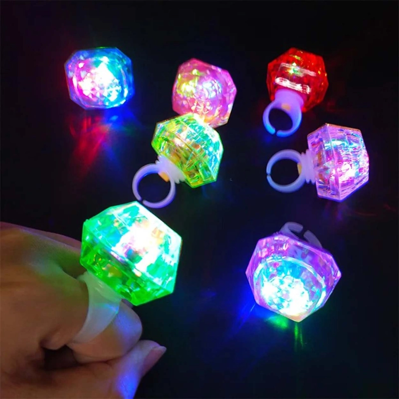 Kristal Tasarımlı Led Işıklı Pembe Yüzük
