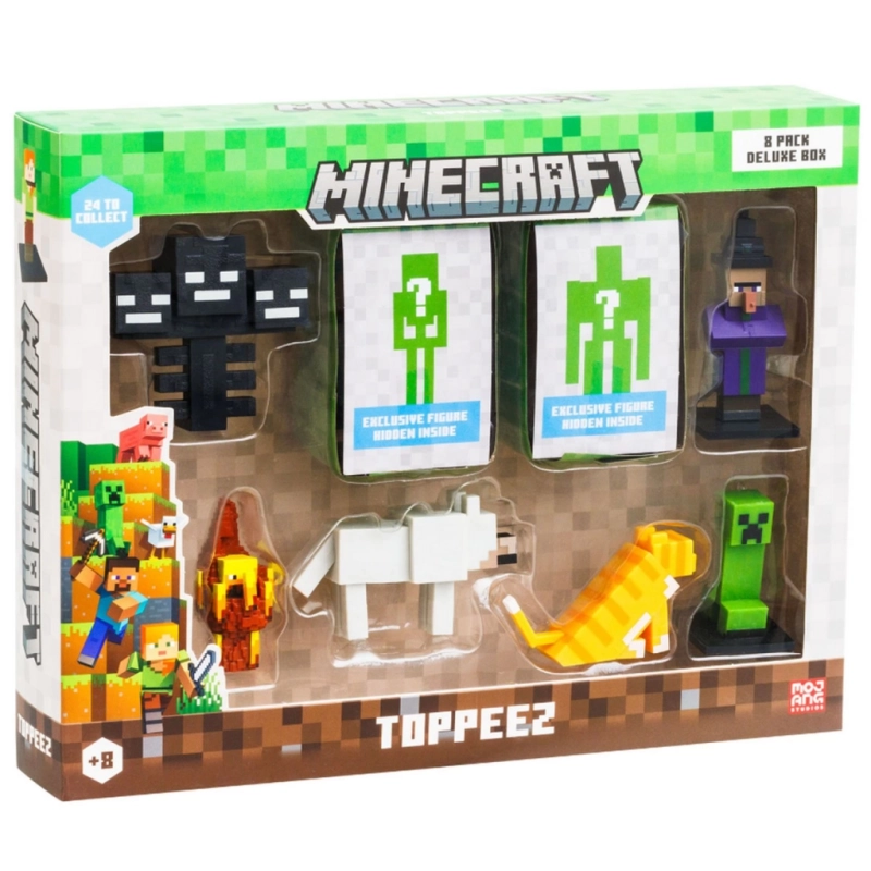 Minecraft 3D Figür Kalem Başlığı Toppeez 8'li