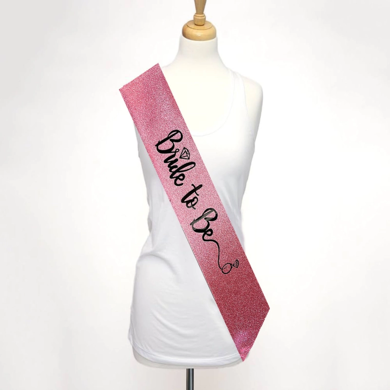 Pembe Siyah Alyanslı Bride To Be Kuşak Kemer