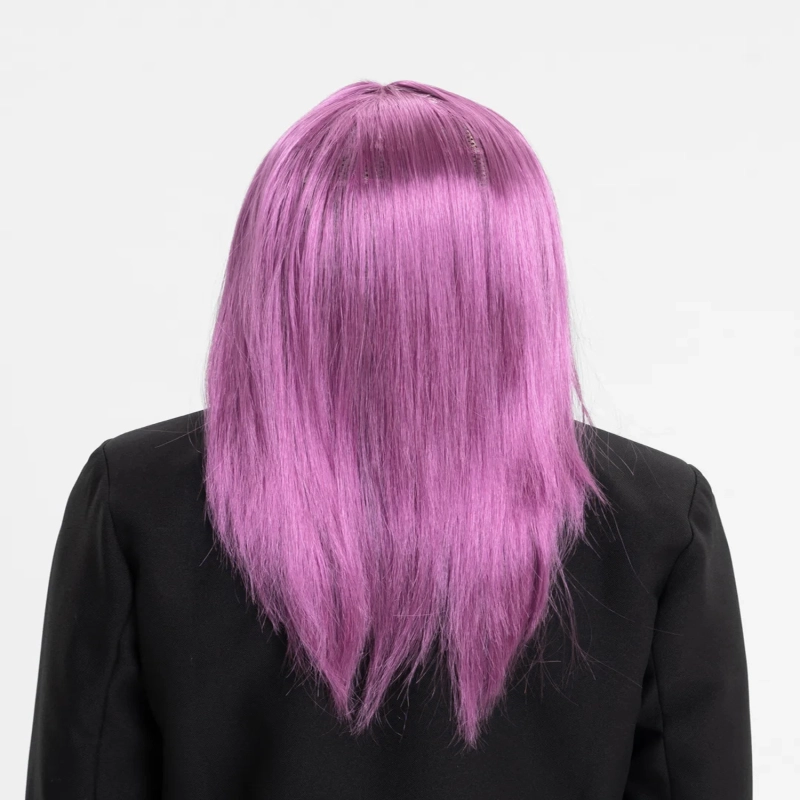 Rose Pembe Düz Kesim Peruk