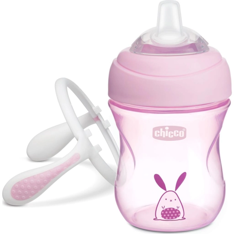   Yumuşak Uçlu Geçiş Bardağı 4 Ay+ Kız 200 ml