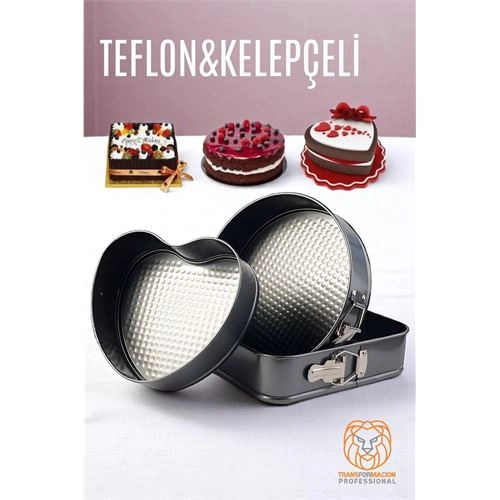 3 Boy Kelepçeli Kek Kalıbı 24-26-28 Cm Çoklu Kek Kalıbı Teflon