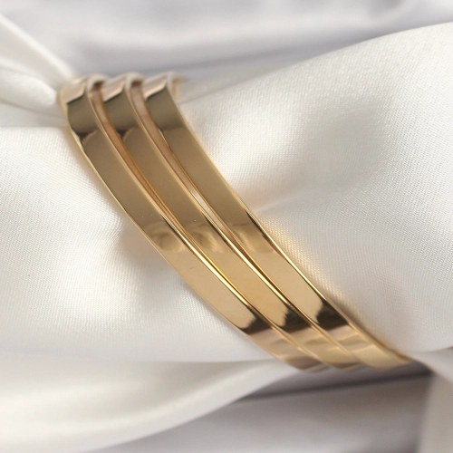316L Çelik Gold Renk Ajda Model 60 mm Kadın Bilezik