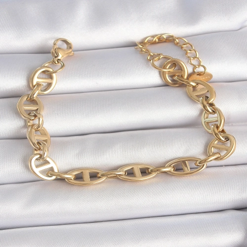 316L Çelik Gold Renk Zincir Model Kadın Bileklik