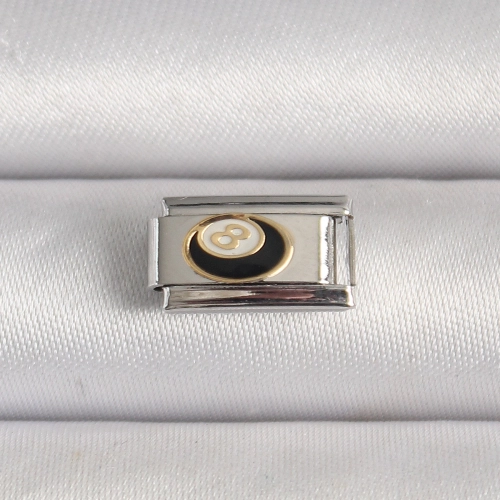 316L Çelik Gümüş Renk 8 Ball İşlemeli Nomination Charm