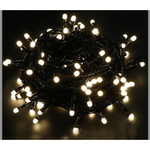5m Boncuk Lamba Gün Işığı 8 Fonksiyon 100 Led Fişli Siyah Ka