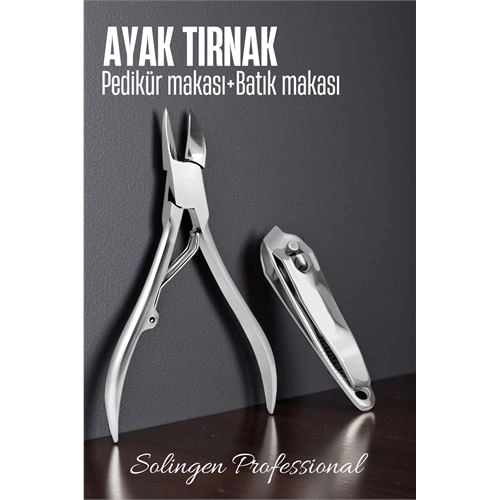 Ayak Tırnak Makası Batık Tırnak Makas Seti Pedikür Tırnak Makası Merys Solingen