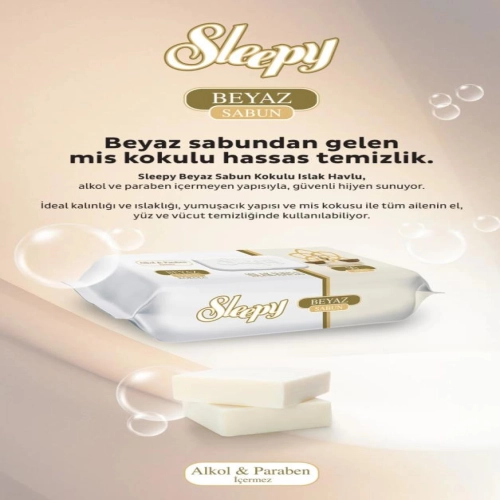 Beyaz Sabun Kokulu Islak Havlu Mendil 90 Adet