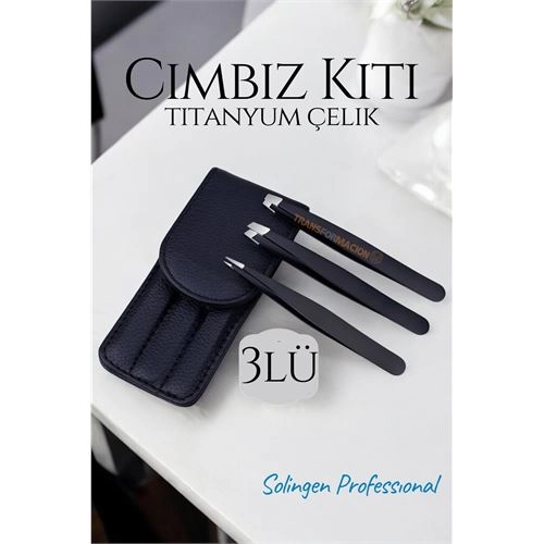 Cımbız Kiti Deri Kılıflı Titanyum Çelik Solingen