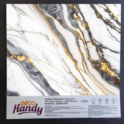 DecoHandy Pvc Yapışkanlı Yer Karosu 30x30cm 4'Lü Paket 