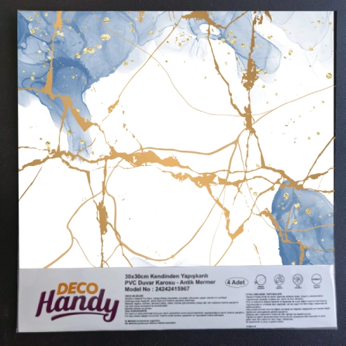 DecoHandy Pvc Yapışkanlı Yer Karosu 30x30cm 4'Lü Paket 