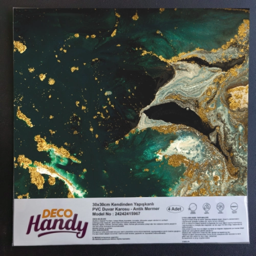 DecoHandy Pvc Yapışkanlı Yer Karosu 30x30cm 4'Lü Paket 