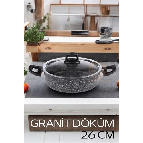 Eco Granit Döküm Basık Tencere 26 cm Dies Design