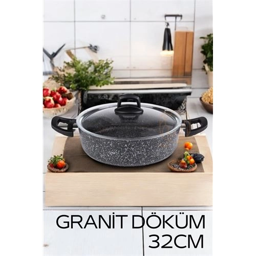 Eco Granit Döküm Basık Tencere 32 cm Dies Design