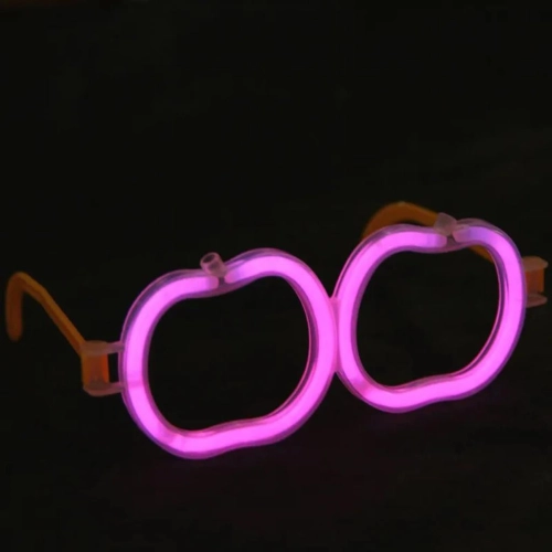   Glow Stick Elma Gözlük - Glow Partisi Gözlüğü - Glow Stick Gözlük 12 Adet