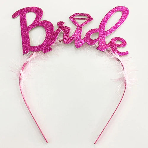 Gümüş Renk Bekarlığa Veda İtalik Yazı Alyanslı Bride Taç
