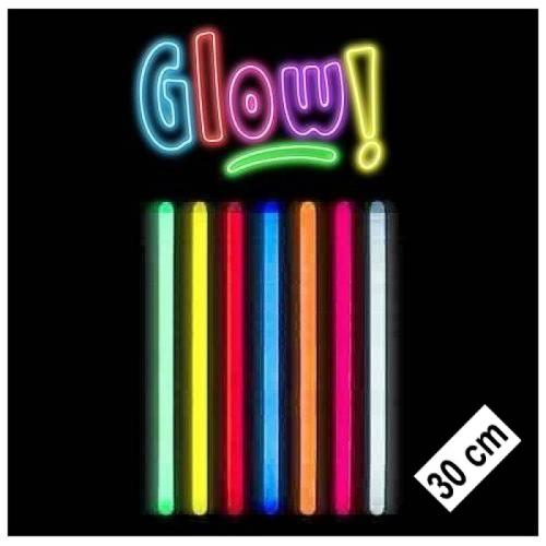 Karanlıkta Parlayan Fosforlu Glow Stick Kalın Çubuk 30 cm 1 