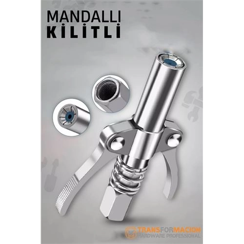 Mandallı Kilitlemeli Gres Pompasi Ucu