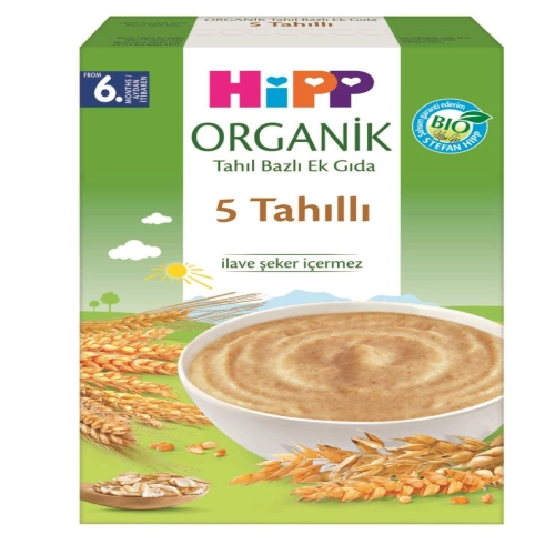  p Organik 5 Tahıllı Tahıl Bazlı Kaşık Maması 200 Gr