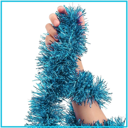   Parti İçin Sim Süs 2 Metre Uzunluk 6 cm Genişlik Açık Mavi Renk İthal