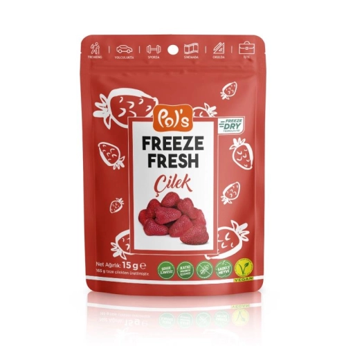 Pol’s Freeze Fresh Dondurularak Kurutulmuş Çilek 15g