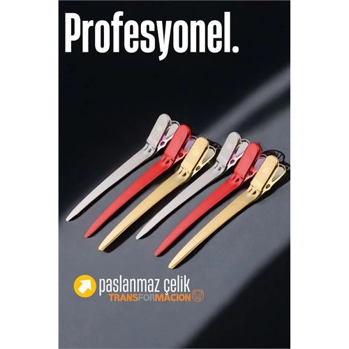 Saç Klipsi Metal Çelik Toka Profesyonel 6 Adet