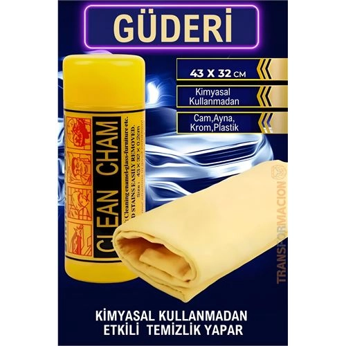 Sentetik Güderi Bez 36x42 Cm Cam Krom Kaporta Ayna Bezi