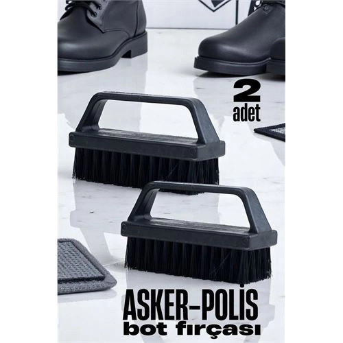 Sert Kıllı Asker-Polis Bot Fırçası - Leke Çıkarıcı Elbise Fırçası 2 ADET