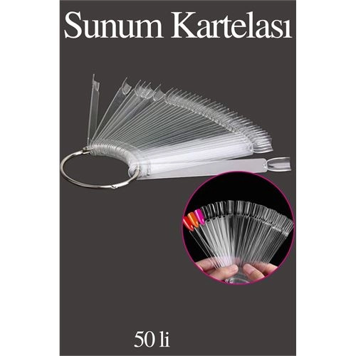 Takma Tırnak Sunum Kartelası ŞEFFAF