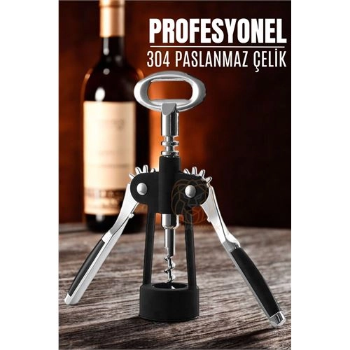 Tirbuşon Şarap Açacağı ve Şişe Açacağı 304 Paslanmaz Çelik