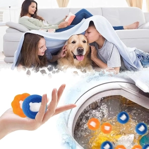 2 Adet Çamaşır Makinesi Ve Evcil Hayvanlar İçin Tüy Toplayıcı Yıkanabilir Sünger Top