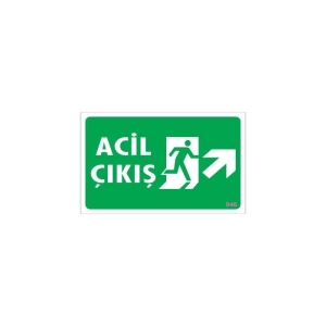 Acil Çıkış Uyarı Levhası 17,5x25 KOD: 946