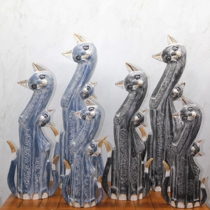Ahşap 3'lü Kedi Seti 1 Metre Model 2