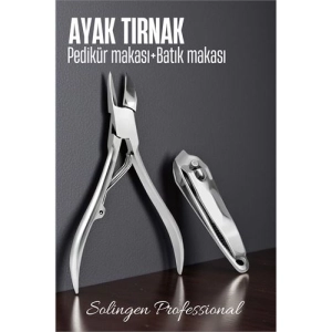 Ayak Tırnak Makası Batık Tırnak Makas Seti Pedikür Tırnak Makası Merys Solingen