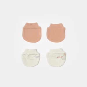 Bibaby Biorganic Teach Me 2'Li Bebe Eldiven 72240 Red