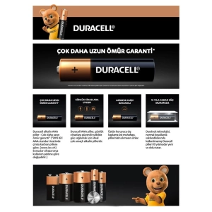 Duracell 6'Lı AAA İnce Kalem Pil