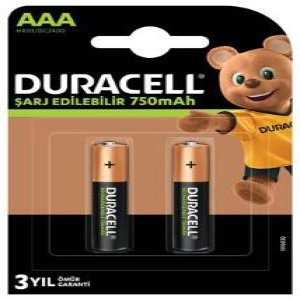 Duracell Şarj Edilebilir Pil 2'Li AAA 750 mAh