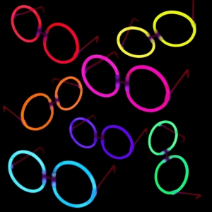 GlowStickPartiGözlüğüGlowPartisiYuvarlakŞekilliFosforluGözlük6Adet