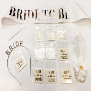 Gümüş Renk Bride Partisi Seti 13 Parça