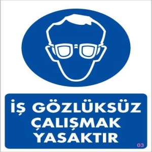 İş Koruyucu Takınız Uyarı Levhası 25x35 KOD:3